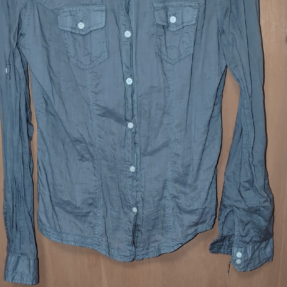 Grey Button-Up Shirt - Picture 4 of 6